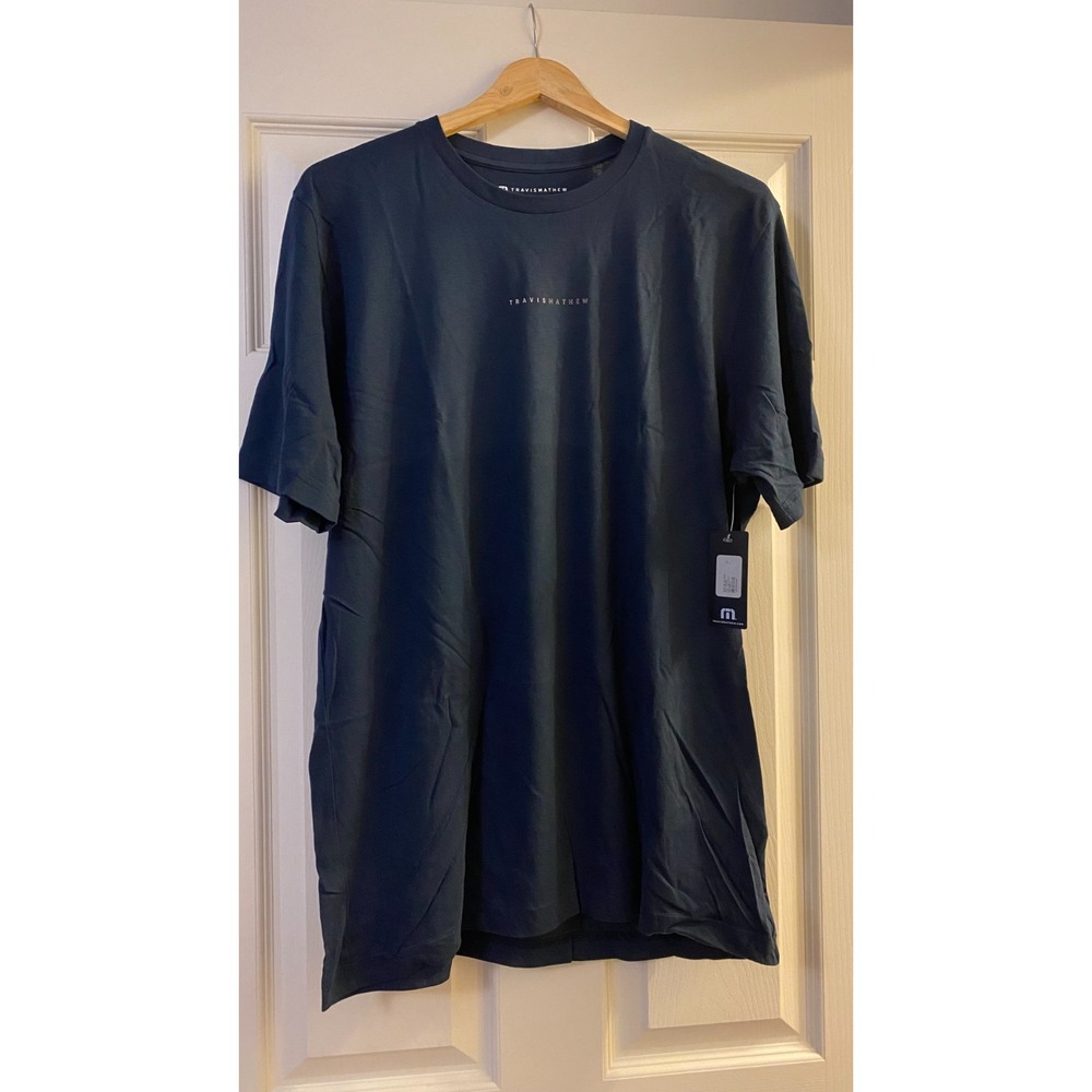 New NAVY Men's XL Travis Mathew On The Docks Total Eclipse Premium Tee Shirt - Picture 1 of 5